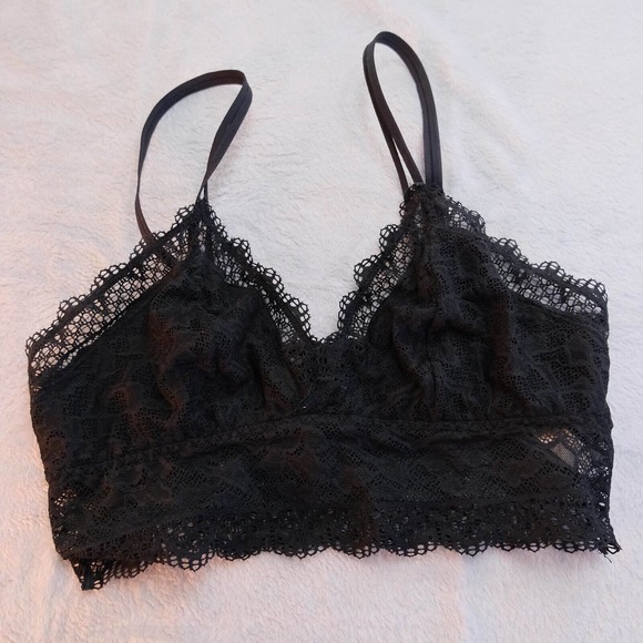Soma Other - Soma Womens Bra S Breathtaking Bralette Lace Crochet Black Sheer Lightweight
